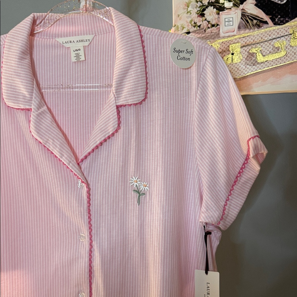 πLaura Ashley Pajamas Various Summer Loungewear Galore Top/Shorts Sets Assorted - Picture 7 of 7